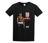 Summer T-Shirt, Round Neck Pure Cotton T-Shirt 50 Cent The Massacre T-Shirt Black M