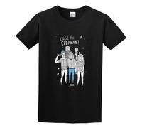 Summer T-Shirt, Round Neck Pure Cotton T-Shirt Cage The Elephant I Drew Cage The Elephant T-Shirt Black L