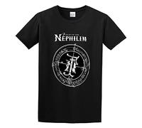 Summer T-Shirt, Round Neck Pure Cotton T-Shirt Fields of The Nephilim Logo Fotn T-Shirt Black L