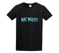 Summer T-Shirt, Round Neck Pure Cotton T-Shirt Mac Miller Logo T-Shirt Black L