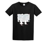 Summer T-Shirt, Round Neck Pure Cotton T-Shirt Pinky and The Brain Talking Over The World Mouse T-Shirt Black