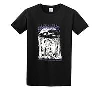 Summer T-Shirt, Round Neck Pure Cotton T-Shirt Records Woods of Ypres - Woods 5 Grey Skies and Electric Light T-Shirt Black XL