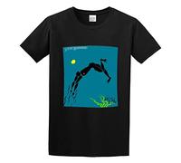 Summer T-Shirt, Round Neck Pure Cotton T-Shirt Steve Winwood Arc of A Diver T-Shirt Black M