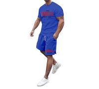 Summer T-Shirt with Shorts Set,Arched Style Style with Black Text T-Shirt