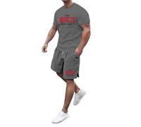 Summer T-Shirt with Shorts Set,Arched Style Style with Black Text T-Shirt