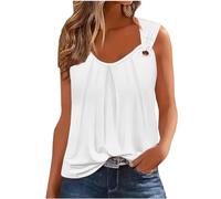 Summer Tank Top Women Casual V Neck Cotton Cami Tops UK Retro Diamond Print Wide Straps Sleeveless Hollow T-Shirts Blouses Ladies Casual Loose Summer Vests Tops
