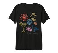 Summer The Sea is Calling Doodle Beach Womens Premium T-Shirt