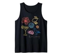 Summer The Sea is Calling Doodle Beach Womens Tank Top