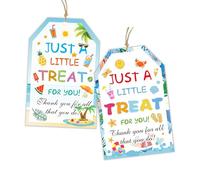 Summer-Themed Appreciation Gift Tags - 50pcs Thank You for All That You do Tags 25pcs Each with Jute Twine for All Occasions, Kudos & Teacher Appreciation