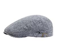 Summer Thin Double Breasted Beret Men Vintage Visor Flat Cap Women Hat Berets For Casual Unisex Boina For Spring Autumn(Dark grey)