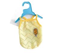Summer Thin Mesh Cute Pet Dog Sling Vest Pomeranian Teddy Puppy Clothes Soft Breathable For Small Dogs Apparel Cats Costume(Yellow,XXL)