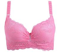 Summer Thin Sexy Lace Bras For Women Underwire Support Push Up Everyday Bra Comfort Shaping & Powerful Lifting Bra(Pink,C_38/85)