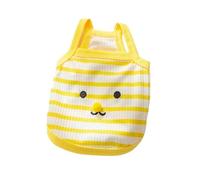 Summer Thin Style Dog Vest Cute Dog Clothes Simple Striped Puppy Suspender Shirt Fashion Cat Vest Bulldog Dog T-Shirt Pets Vest(Yellow,XL)