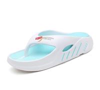 Summer Thong Sandals with Thick Sole for Men on the Beach Ideal for Leisure Holidays, White, 11 UK
