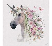 Summer Thornton Unicorn Canvas, Multi-Colour, 40 x 40 cm