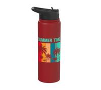 Summer Time Surfing Design for Summer Vacation Stainless Steel Insulated Water Bottle