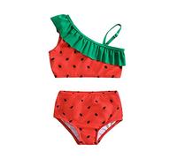 Summer Toddler Girls Watermelon Printed Ruffles Two Piece Swimwear Swimsuit Bikini Youth Swim Suits