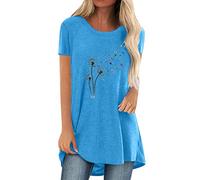 Summer Tops for Women Trendy Blouse Casual Shirts Short Sleeve Loose Tunic Tee Tops Ladies Casual Loose Fit Tops Fashion Graphic Shirts Clearance UK