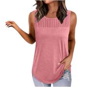 Summer Tops for Women UK 2025 Clearance,Loose Tank Top Sleeveless T Shirts Round Neck Tank Tops Cotton Camisole Top Ladies Casual Summer Tee Shirts Sleeveless Blouses Tunic Shirts