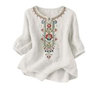 Summer Tops for Women UK - Chiffon Kaftan Vest Style Collar Detail Plus Size Plain Festival Broderie Detail Weekend Work Travel Pink Blue Mint Green Size 14 Comfortable Cool Summer Outfit