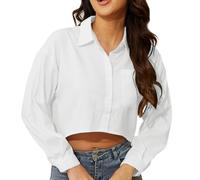 Summer Tops for Women UK Plus Size Womens Top Summer V Neck Shirt Casual Short Sleeve T-Shirt Loose Pleated Swing Blouse Vest Tops for Women UK Size 26 Tshirt (White, S)