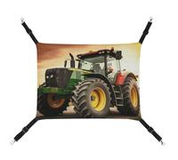 Summer Tractor Theme Printed Pet Hammock for Cage Hanging Pet Hammock Bed with Metal Hooks for Guinea Pigs, Hamsters, Gerbils, Kittens, Cat Cages