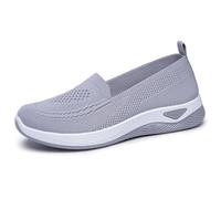 Summer Trainers Women's Mesh Orthopaedic Shoes Slip On Walking Shoes Outdoor Trainers Sports Shoes Breathable Casual Comfort Women's Shoes Leisure Shoes Memory Foam Sandals Women, gray, 4 UK