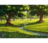 Summer Trees 150 Piece Jigsaw Puzzles for Adults, Colourful, Challenging & Brainteasing Adult puzzles 150 Pieces Streams, Fun jigsaws for The Whole Family 14x10 inch