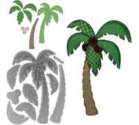 Summer Tropic Palm Tree Leaves Die Cut for Card Making,Scrapbooking Die-Cuts,Palm Tree Metal Cutting Dies Congratulations Cuts Embossing Stencils Template for DIY Scrap-Booking Decor Blessing Card