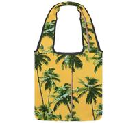Summer Tropical Beach Pattern Canvas Tote Bag, Medium Book Tote Reusable Cloth Bag for Women Teachers Nurse