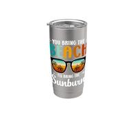 Summer Tropical Beach You Bring The Sunburn Vacation Stainless Steel Insulated Tumbler