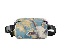 Summer Tropical Goat Cute Waist Bag Fanny Pack for Men Women Waterproof Bum Belt Bag with Adjustable Strap for Travel Vacation Running