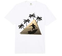 Summer Tropical Island Palm Trees Beach Lover Surfer Comfort Colors Adult Heavyweight T-Shirt