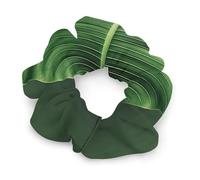 Summer Tropical Leaf Satin Scrunchies Fashion Soft Hair Ties Exquisite Jumbo Scrunchy Thick Elastic Hair Bands Cute Satin Hair Scrunchies for Women Hair Accessories Decor Gift