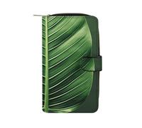 Summer Tropical Leaf Wallet Multifunctional Wallets for Men Compact Wallet Purse Passport Bag