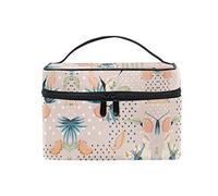 Summer Tropical Lemon Fruits Cosmetic Bag Organizer Zipper Makeup Bags Pouch Toiletry Case for Girl Women