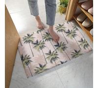 Summer Tropical Palm Trees Bath Mat Bathroom Rugs Soft Bath Rugs Non Slip,Washable Cover Floor Rug Absorbent Carpets Floor Mat Home Decor for Kitchen Bedroom 36x24 Inch