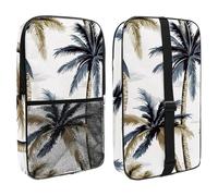 Summer Tropical Palm Trees Pickleball Paddle Cover with Mesh Pocket for Accessories, Fits 2 Paddles and 4balls