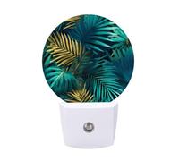Summer Tropical Palms Leaves Funny Auto Sensor Night Light Plug in Wall