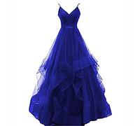 Summer Tulle Prom Evening Dress Summer V-neck Chiffon Formal Party Gowns A-line Dresses Spaghetti Straps Bridesmaid Dresses