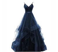 Summer Tulle Prom Evening Dress Summer V-neck Chiffon Formal Party Gowns A-line Dresses Spaghetti Straps Bridesmaid Dresses