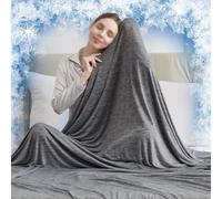 Summer Ultimate Cooling Blanket, Cool Fibre Summer Throw, Breathable Cool Blanket, Light Toss Travel, Hotels, Studios and Home Use (Dark gray,60 * 80inchs)