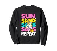 Summer Unicorn Sun Sand Sass Repeat Beach Vibes Sweatshirt