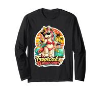 Summer Unicorn Tropical Only Beach Sunset Long Sleeve T-Shirt