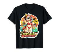 Summer Unicorn Tropical Only Beach Sunset T-Shirt