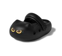 Summer Unisex Cat Print Slippers for Home, Lightweight EVA Sandals with Cute Cat Design, Anti-Slip Indoor Outdoor Wear for Women Men Teens(Black, 5)