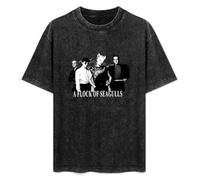 Summer Unisex T-Shirt A Flock of Seagulls Soft Pure Cotton T-Shirt Black 3XL