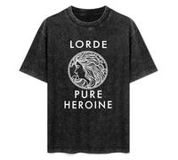 Summer Unisex T-Shirt Lorde Pure Heroine Zealand Art Pop Singer Soft Pure Cotton T-Shirt Black XXL