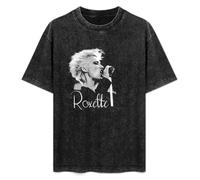 Summer Unisex T-Shirt Roxette Soft Pure Cotton T-Shirt Black L