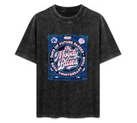 Summer Unisex T-Shirt The Moody Blues Soft Pure Cotton T-Shirt Black S